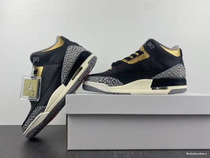 MaikeSneakers WMNS Gold Black 3 CK9246-067 Air Jordan 0530